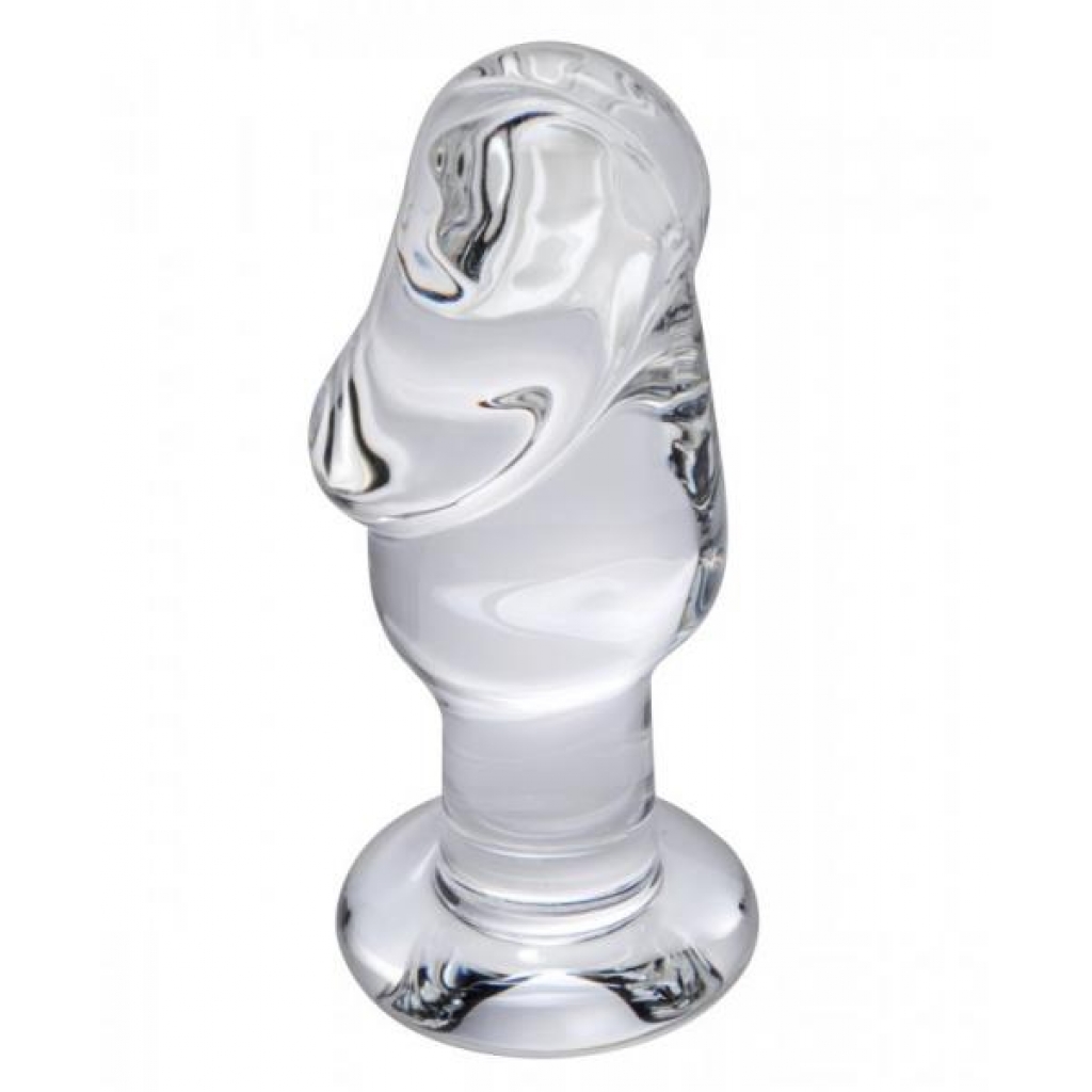 Asvini Glass Penis Anal Plug Clear - Anal Plugs