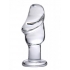 Asvini Glass Penis Anal Plug Clear - Anal Plugs