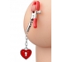 Charmed Heart Padlock Nipple Clamps - Adjustable Pleasure