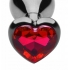 Crimson Tied Scarlet Heart Shaped Jewel Plug - Anal Plugs