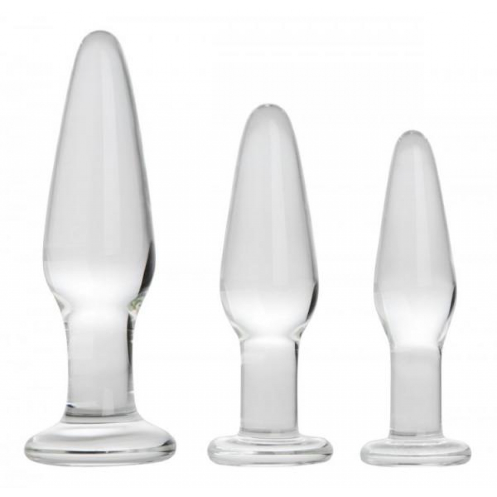 Prisms Dosha 3 Piece Glass Anal Plug Kit - Anal Trainer Kits