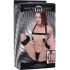 Acquire Easy Access Thigh Harness, Wrist Cuffs Black - Babydolls & Slips