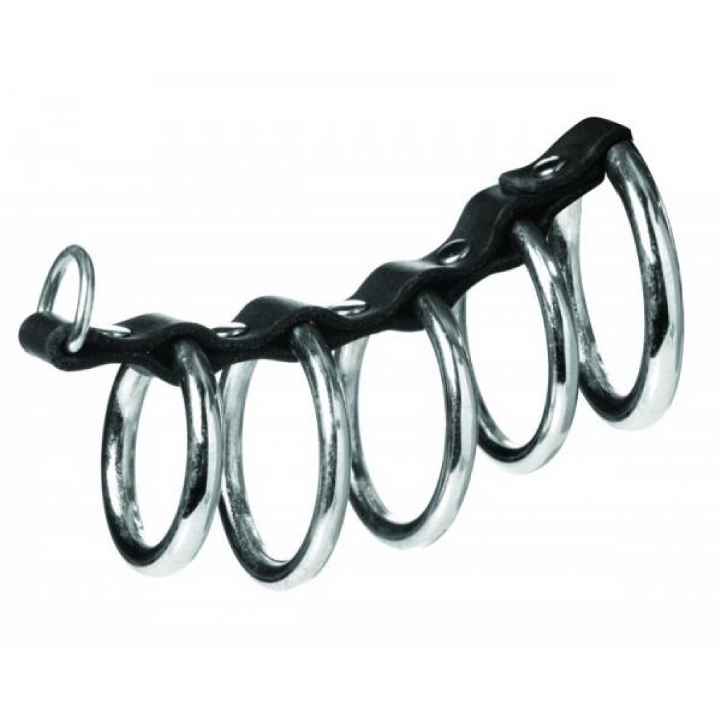 Strict 5 Ring Chasity Device Black - Chastity & Cock Cages