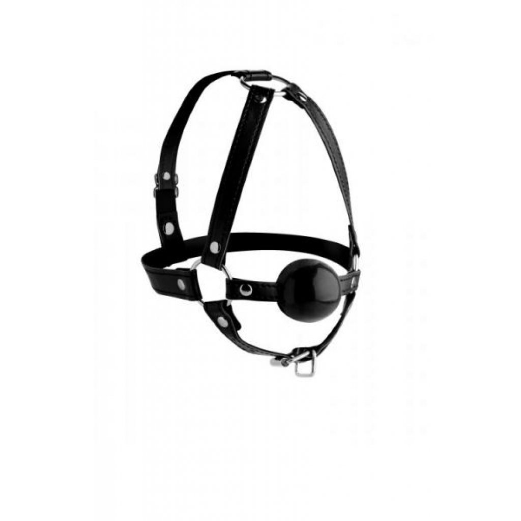 Strict Head Harness Ball Gag Black - Ball Gags