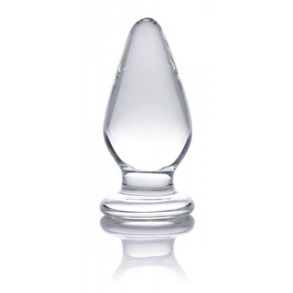 Ember Weighted Tapered Anal Plug Glass Clear - Anal Plugs