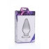 Ember Weighted Tapered Anal Plug Glass Clear - Anal Plugs