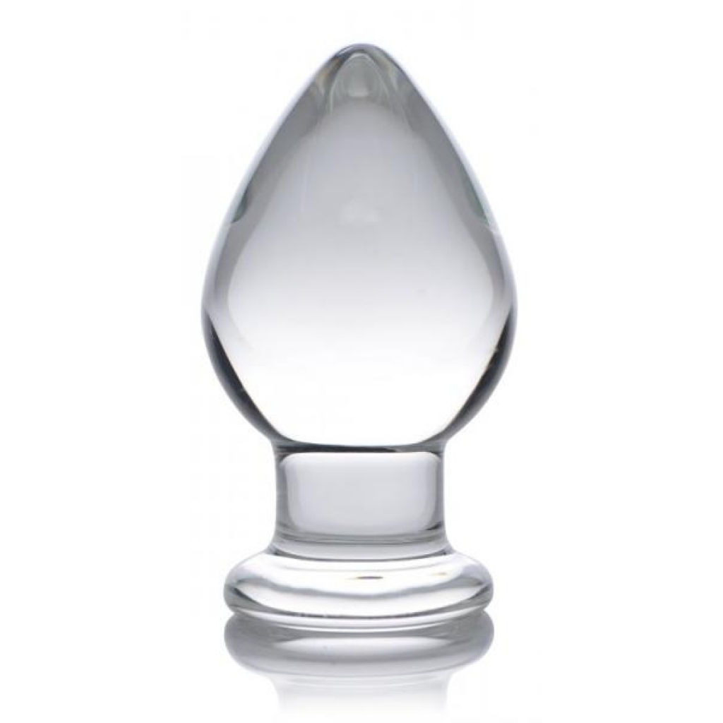 Premium Molten Wide Glass Butt Plug - Clear