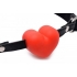 Heart Beat Silicone Heart Shaped Mouth Gag Red - Ball Gags