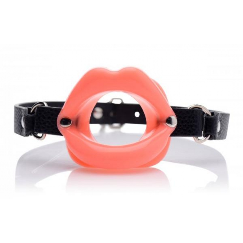 Sissy Mouth Gag - Pink Silicone Lips