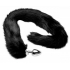 Extra Long Mink Tail Metal Anal Plug Black - Anal Plugs