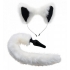 Tailz White Fox Tail Anal Plug And Ears Set - Anal Plugs