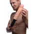 Onslaught XXL Vibrating Giant Dildo Thruster Beige - Realistic