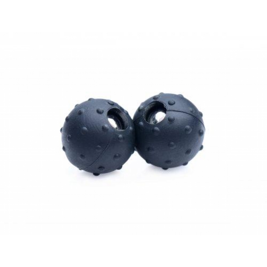 Dragon's Orbs Nubbed Magnetic Balls Black - Nipple Clamps