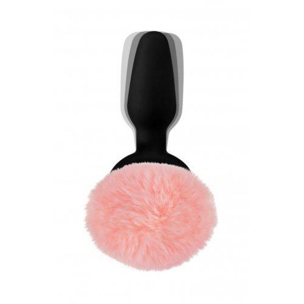 Pink Bunny Tail Vibrating Anal Plug - Anal Plugs