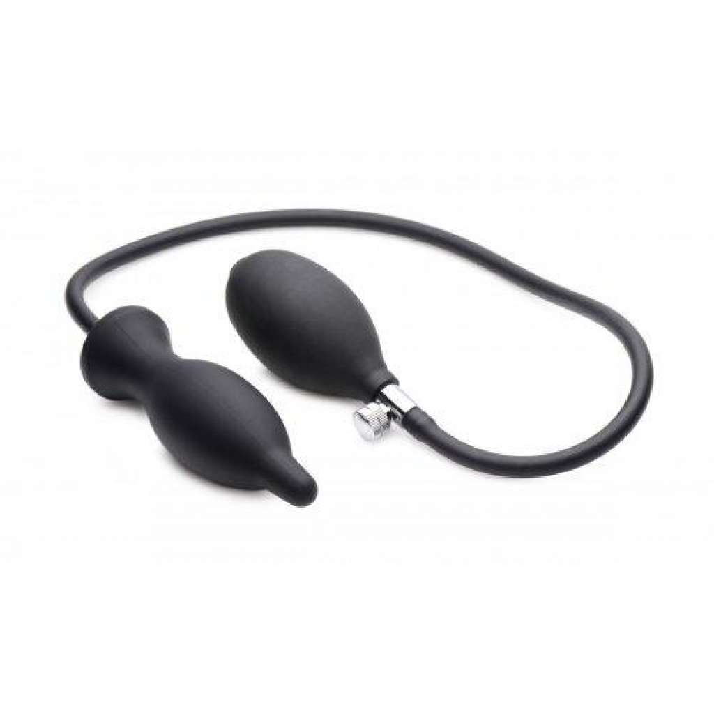 Dark Inflator Silicone Inflatable Anal Plug Black - Anal Plugs