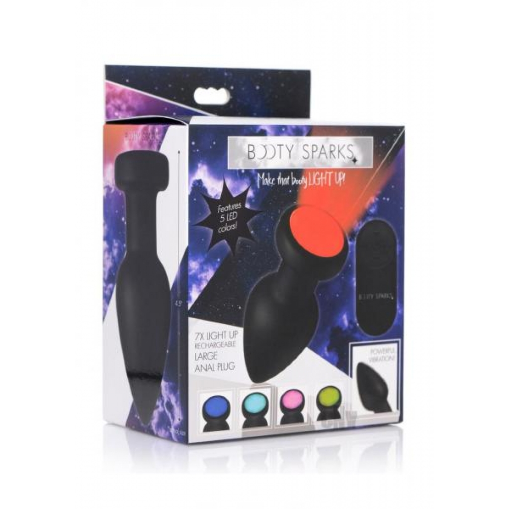 Booty Sparks Silicone Vibe Led Plug Lg - Anal Plugs