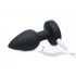 Booty Sparks Silicone Vibrating LED Anal Plug Small Black - Anal Plugs