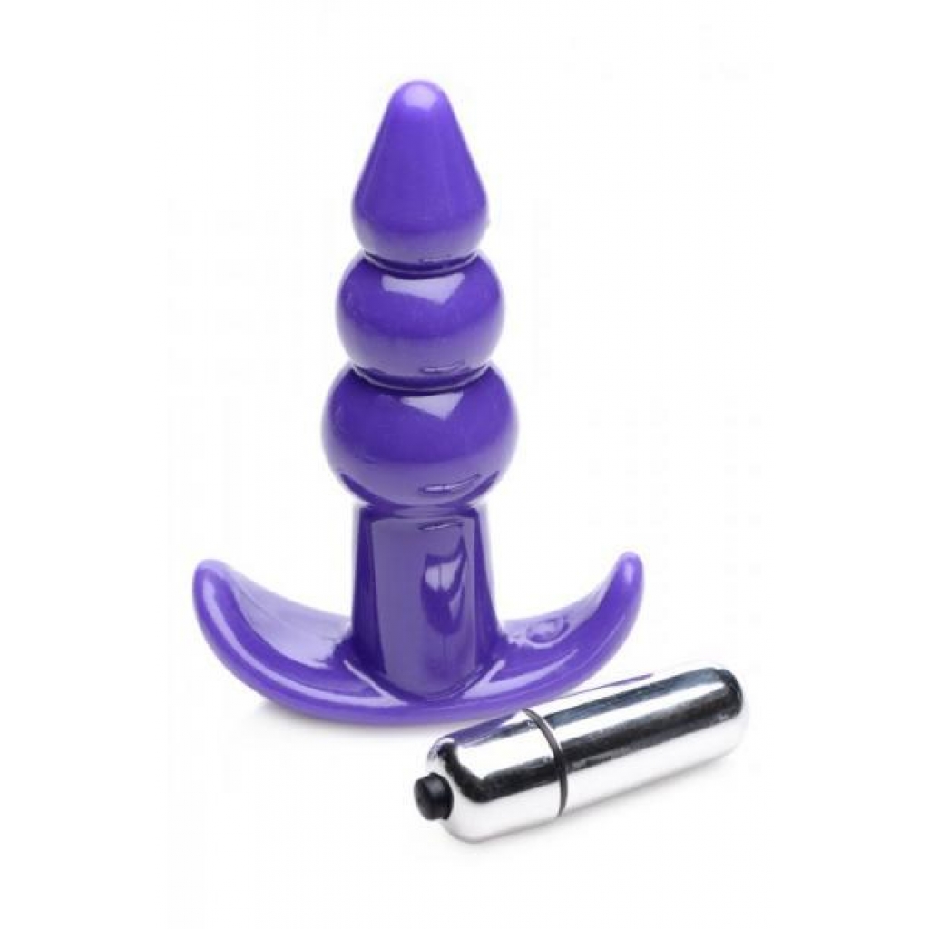 Frisky Bubbling Purple Ribbed Anal Plug - Anal Plugs