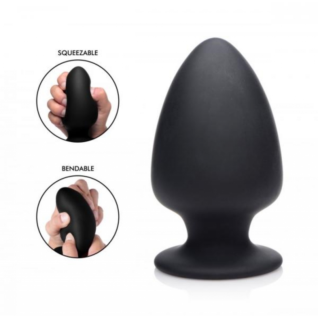 Squeeze-It Squeezable Anal Plug Large Black - Anal Plugs