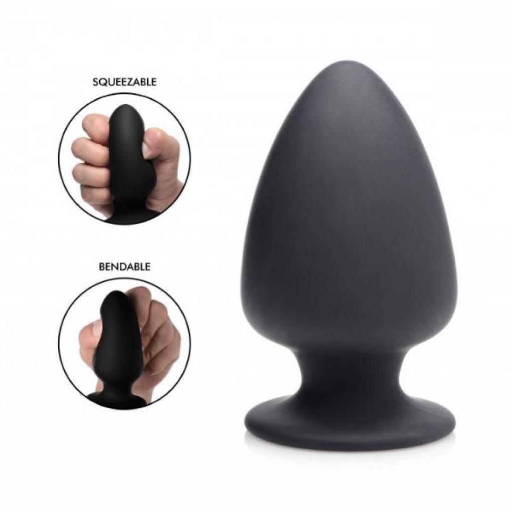 Squeeze-It Squeezable Anal Plug Medium Black - Anal Plugs