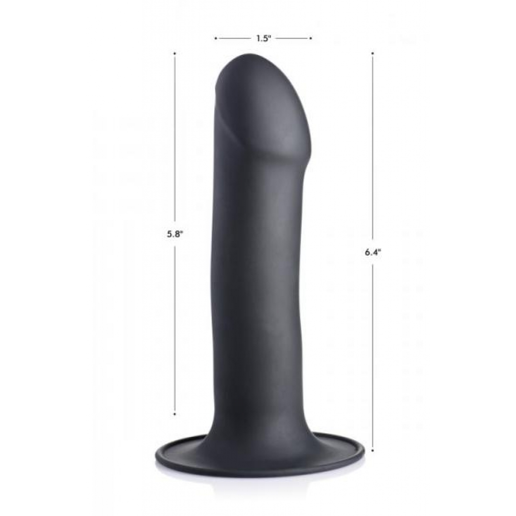 Squeeze-It Squeezable Phallic Dildo Black - Realistic Dildos & Dongs