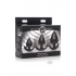 Triple Spades 3 Piece Anal Plug Set Black - Anal Trainer Kits