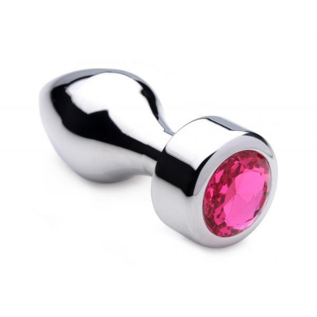 Hot Pink Weighted Aluminum Plug Medium - Anal Plugs