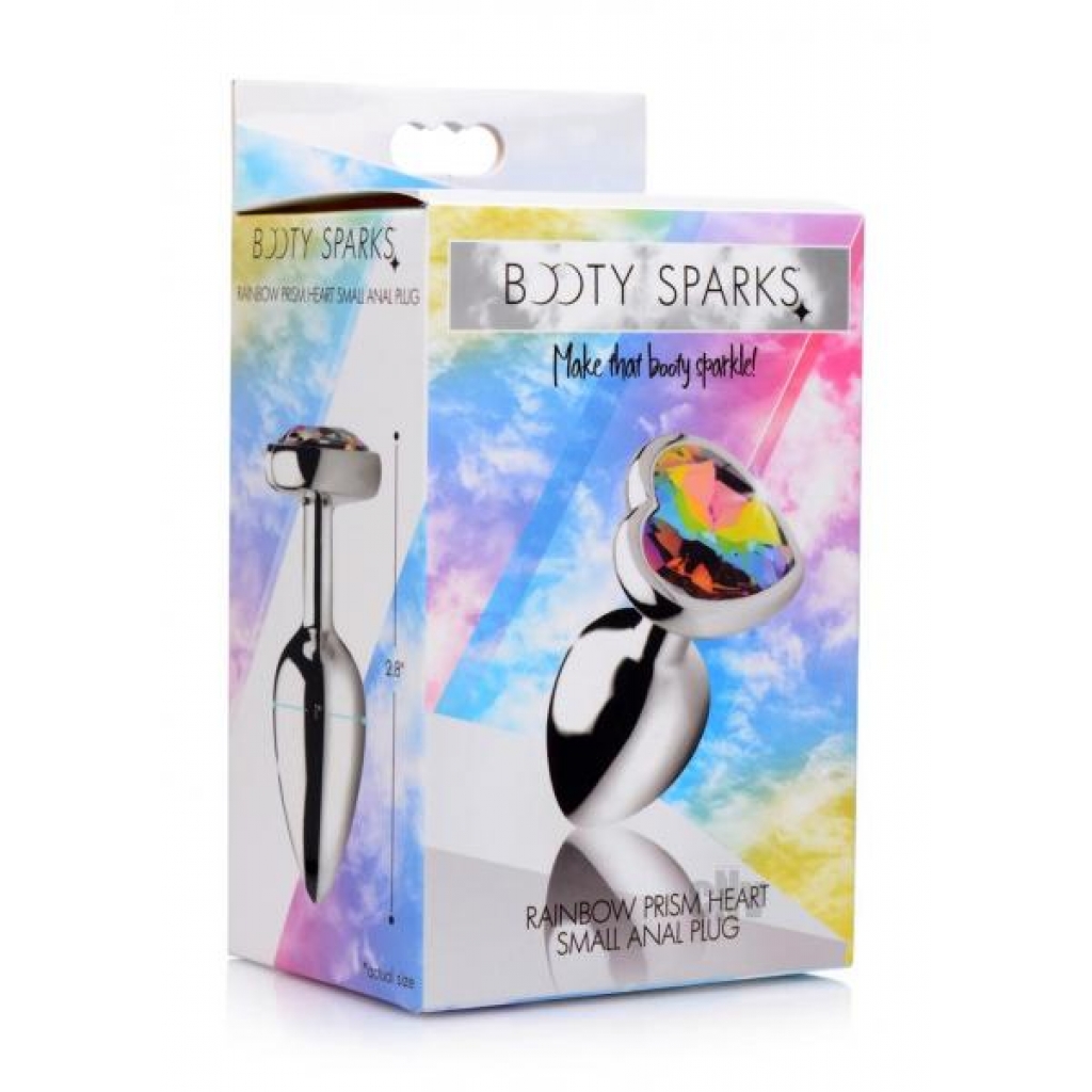 Booty Sparks Rainbow Prism Heart Plug Sm - Anal Plugs