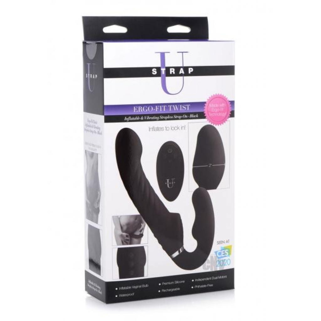 Strap U Ergo Fit Twist Black - Strapless Strap-ons