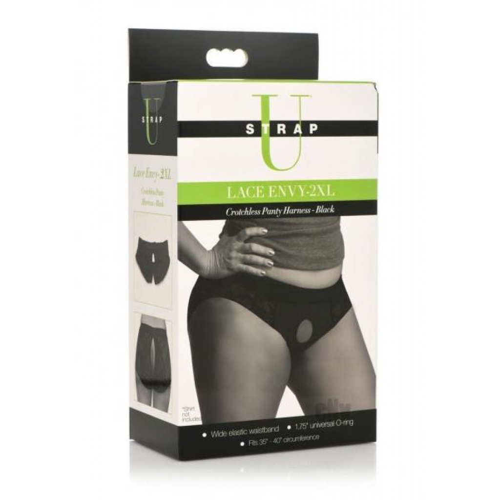 Strap U Lace Envy Crotchless Harn 2xl - Harnesses