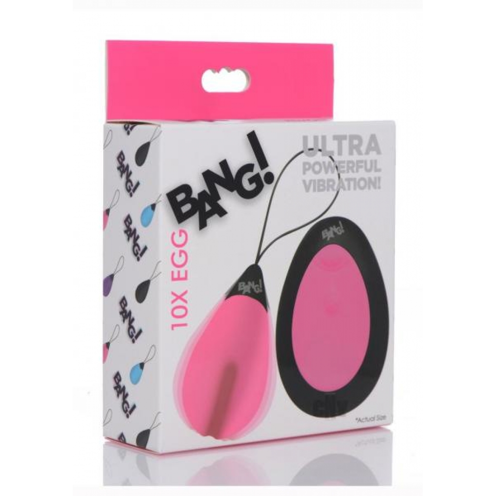 Bang 10x Silicone Vibrating Egg Pink - Hands Free Vibrators