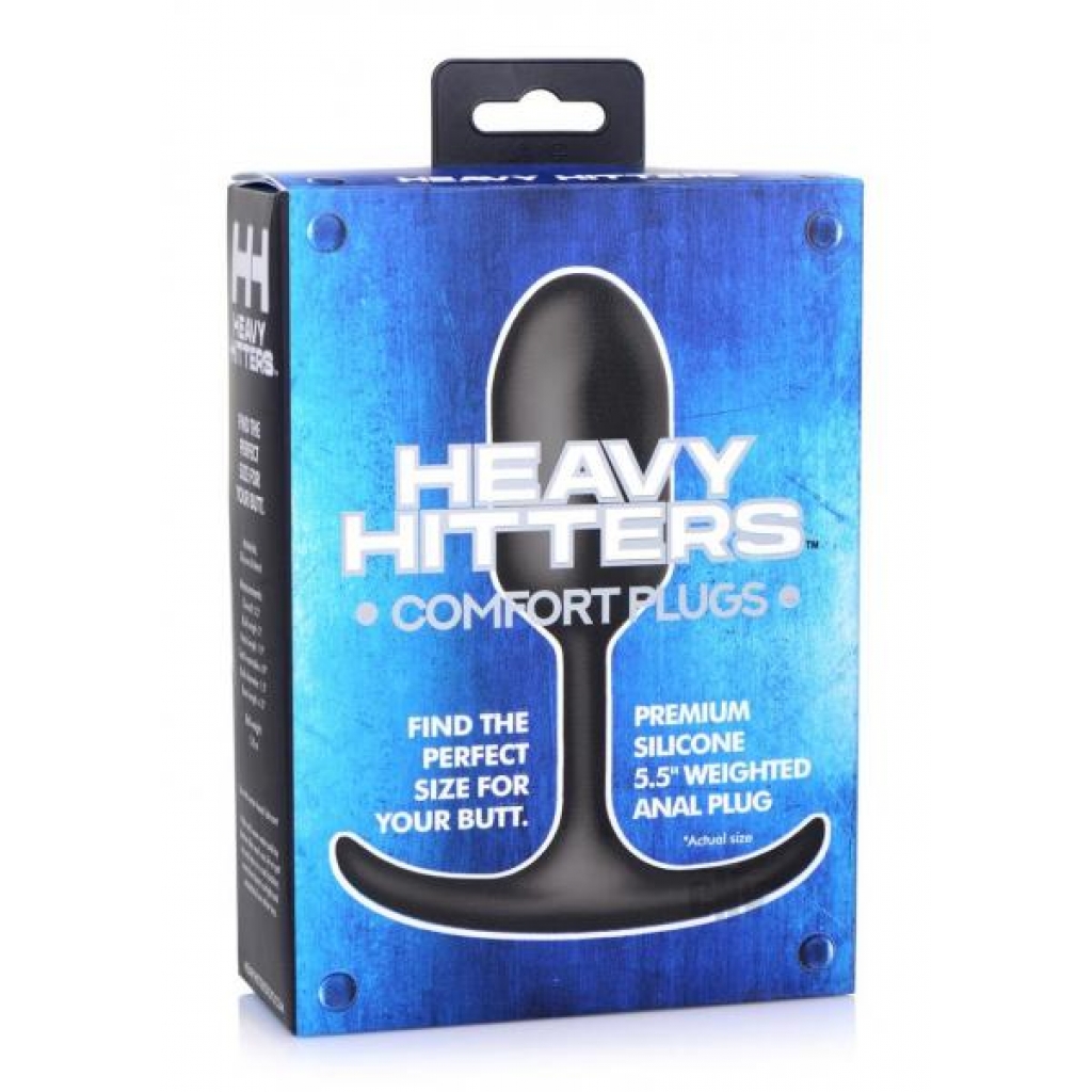 Hh Silicone Weighted Anal Plug Md Black - Anal Plugs