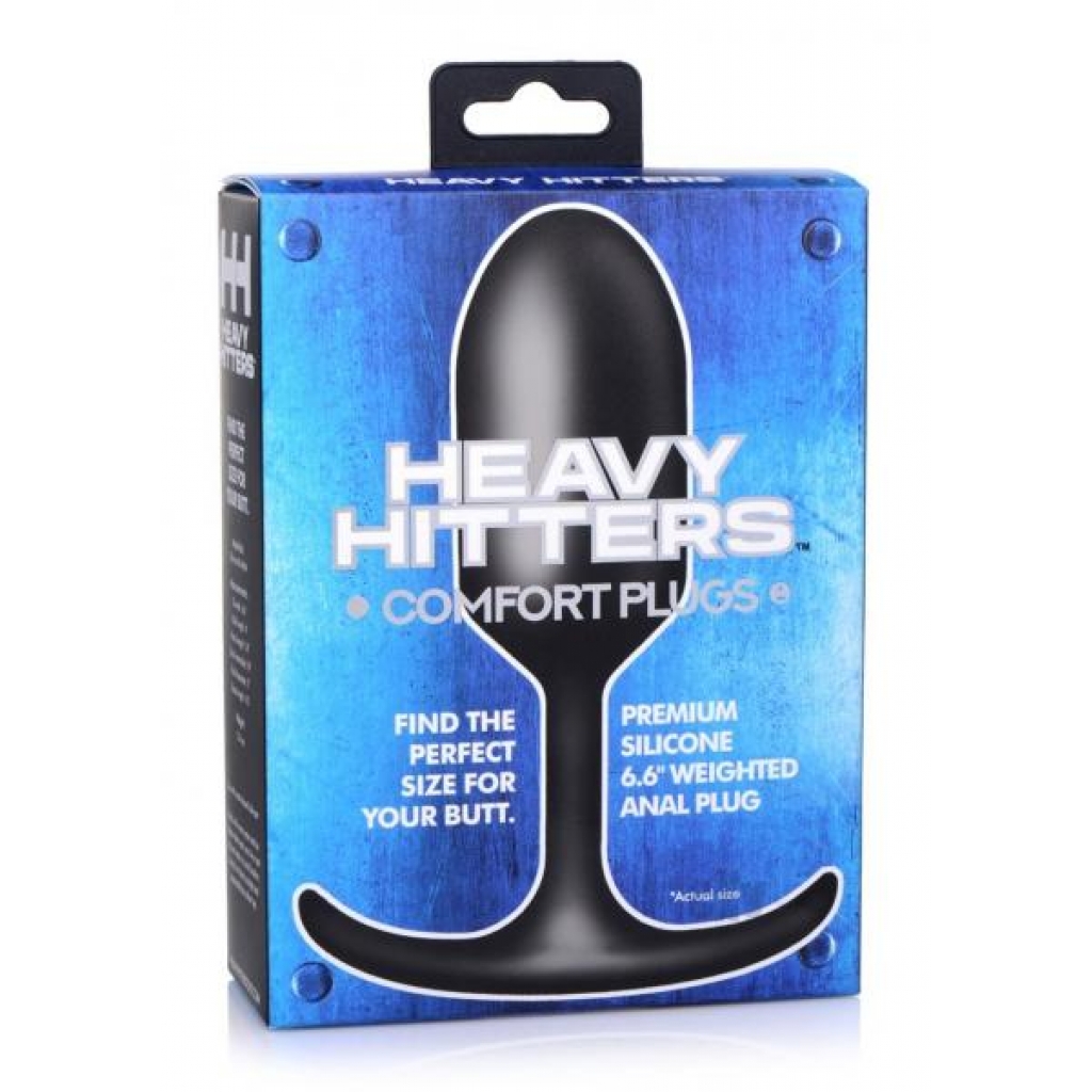 Hh Silicone Weighted Anal Plug Xl Black - Huge Anal Plugs