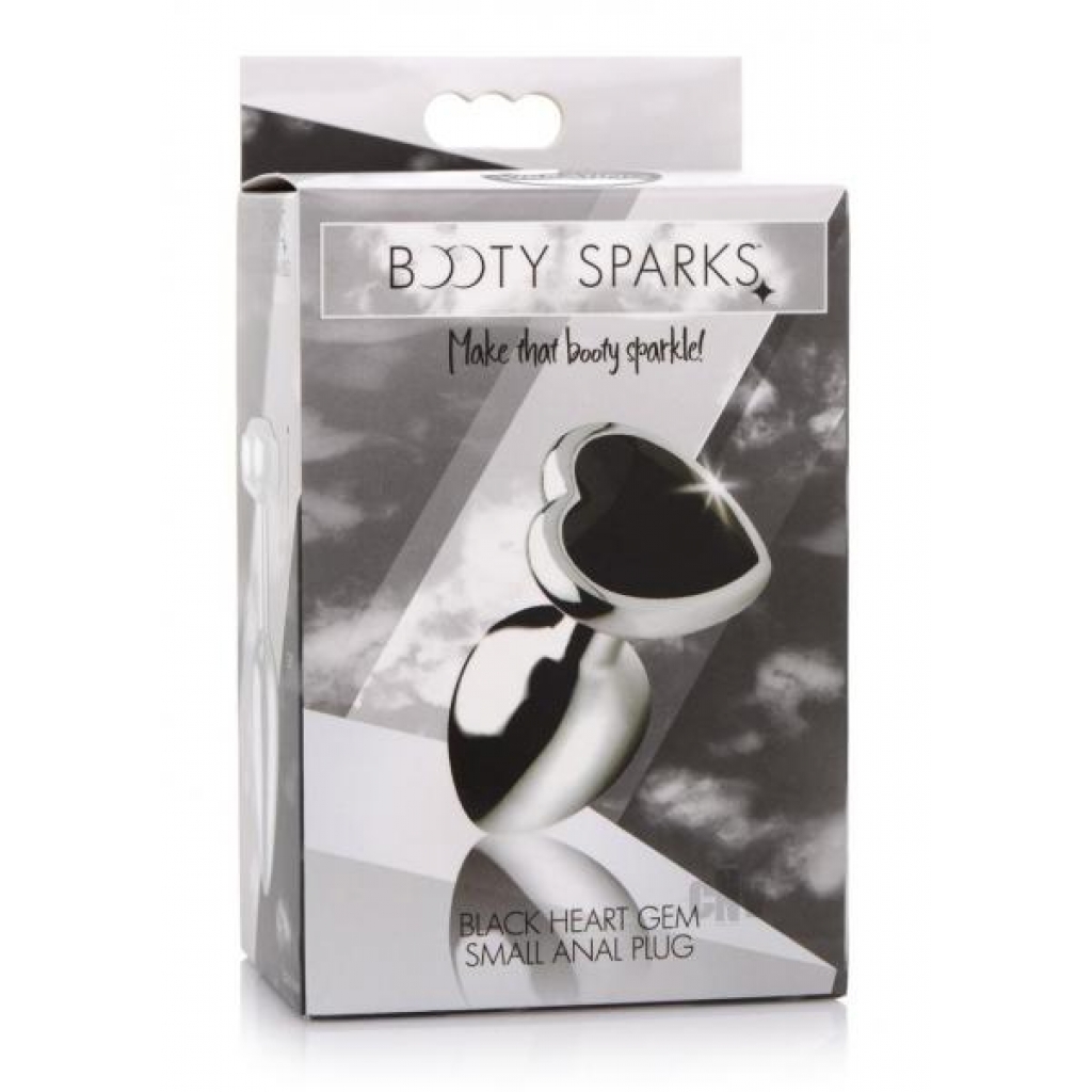 Booty Sparks Black Heart Gem Plug Sm - Anal Plugs