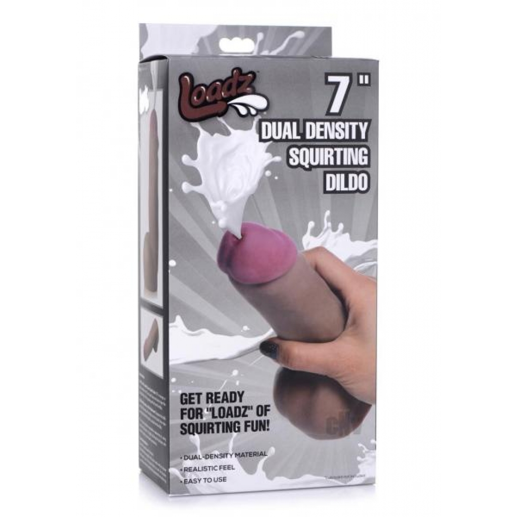 Loadz Dual Dense Squirt Dildo 7 Dark - Realistic Dildos & Dongs