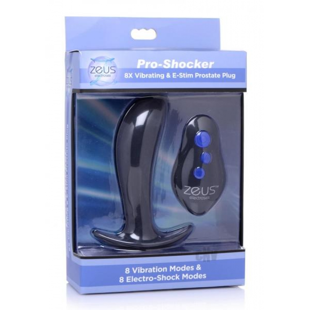 Zeus Pro Shock 8x Prostate Plug Black - Huge Anal Plugs