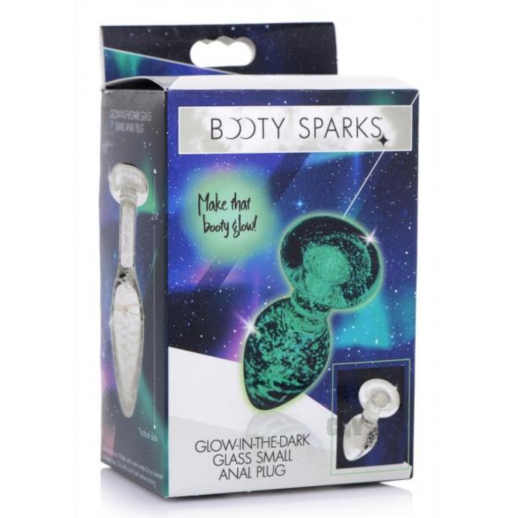 Booty Sparks Glow Glass Plug Sm - Anal Plugs