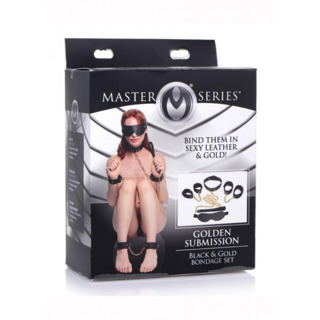 Ms Golden Submission Bondage Set Black - BDSM Kits