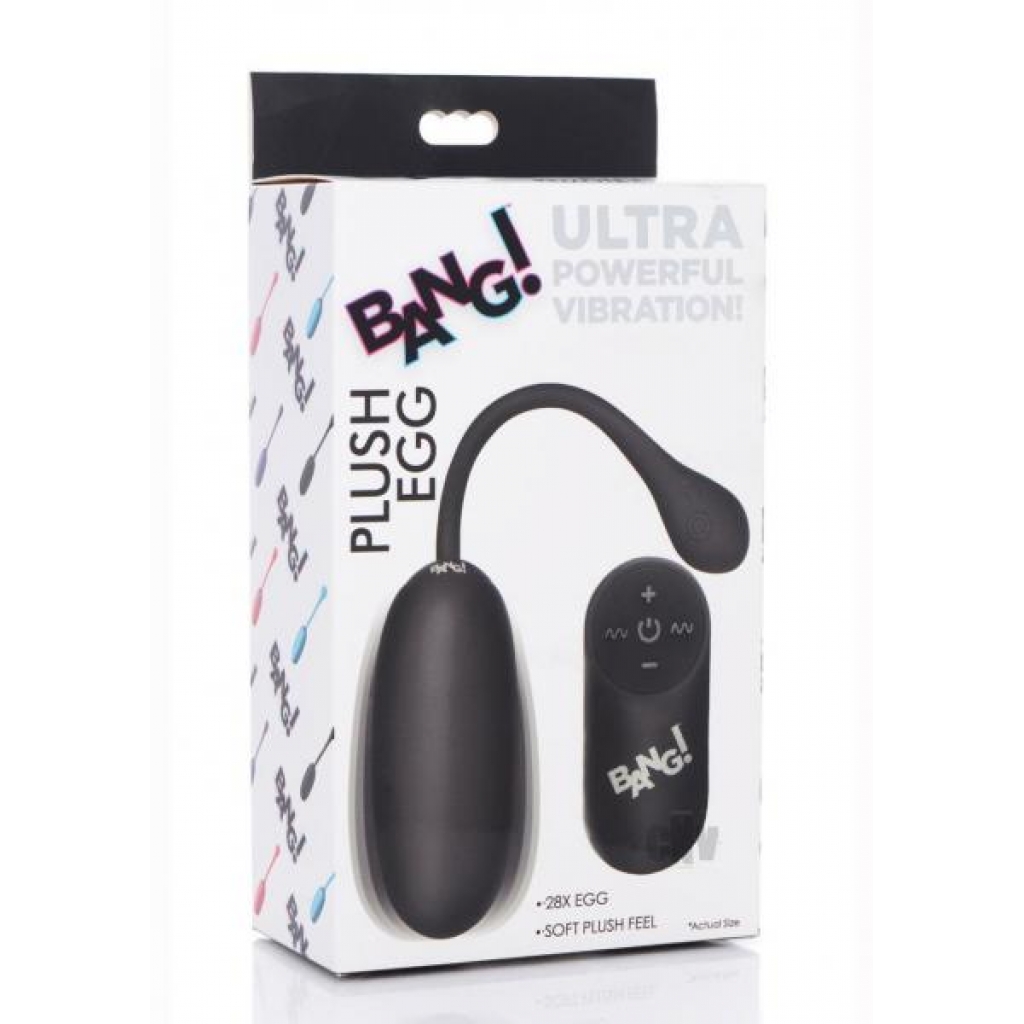 Bang 28x Plush Egg And Remote Black - Bullet Vibrators