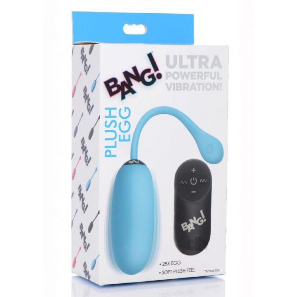 Bang 28x Plush Egg And Remote Blue - Palm Size Massagers