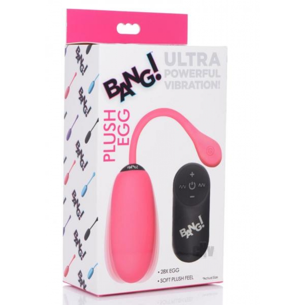 Bang 28x Plush Egg And Remote Pink - Bullet Vibrators