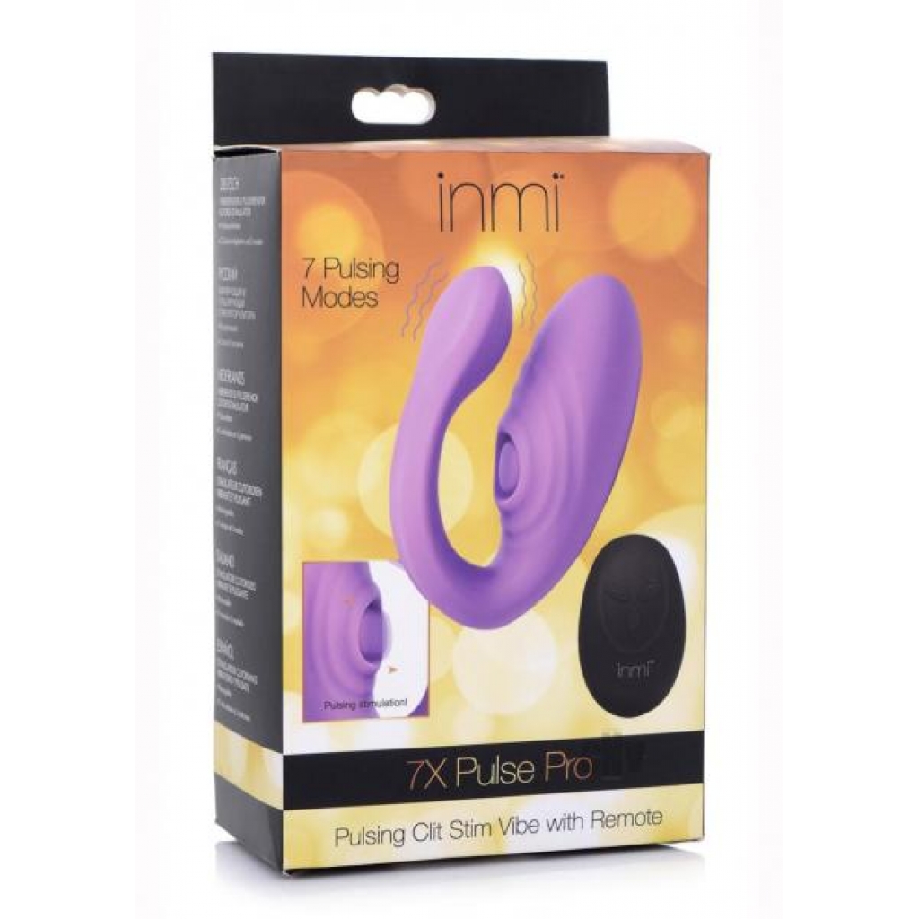 Inmi 7x Pulse Pro Vibe W/remote Purple - G-Spot Vibrators Clit Stimulators