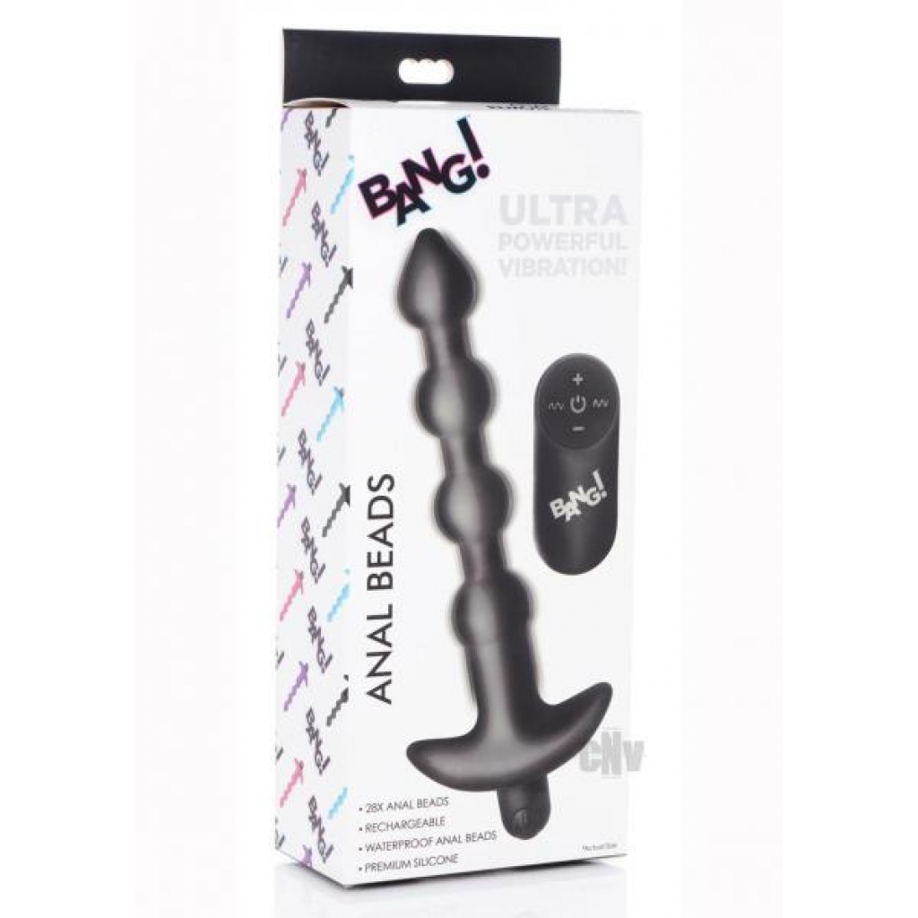 Bang Vibe Anal Beads W/remote Black - Anal Beads