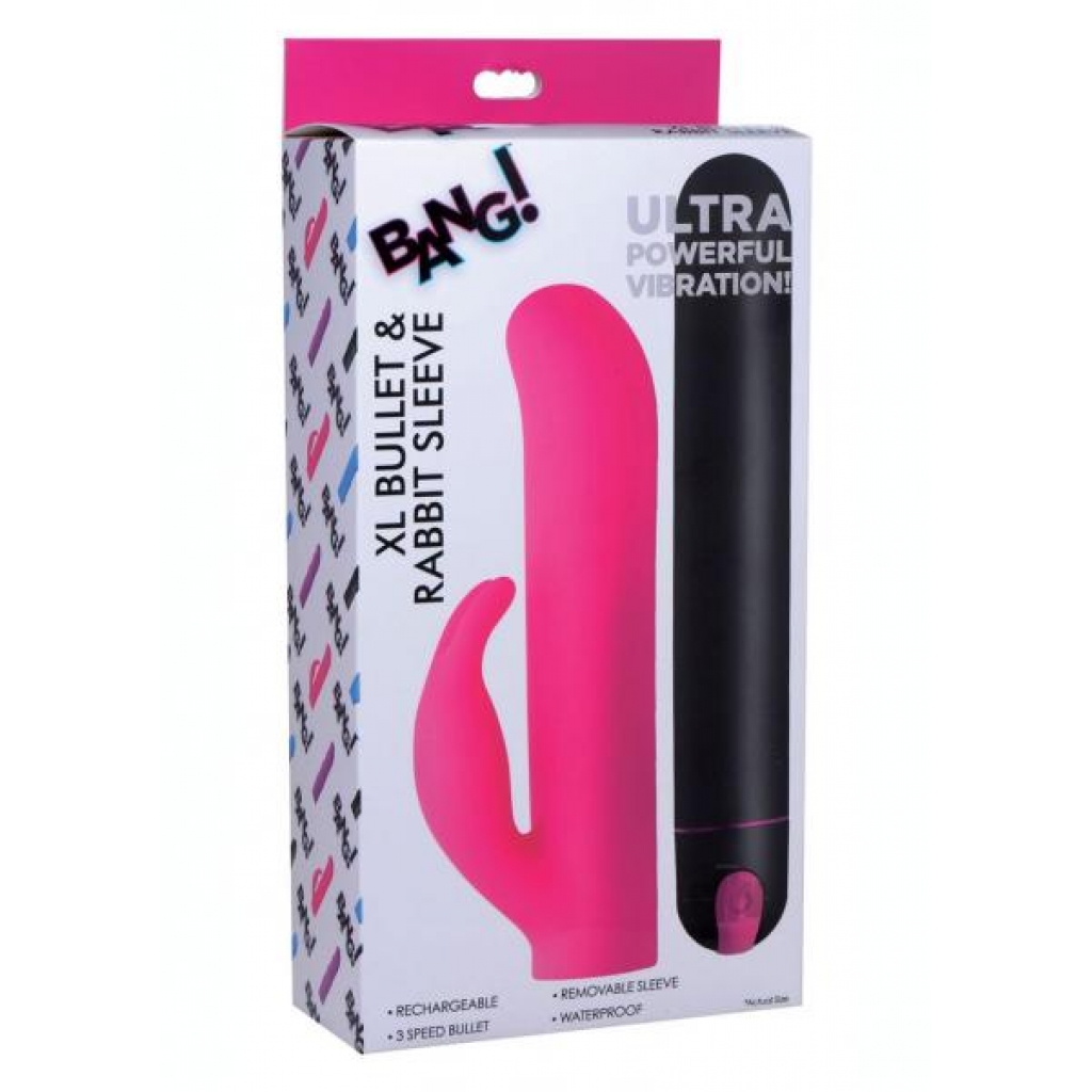 Bang Xl Bullet And Rabbit Sleeve Pink - Rabbit Vibrators