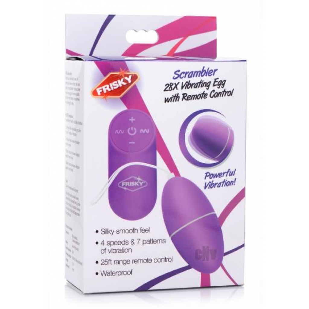 Frisky Scrambler 28x Egg Remote Purple - Palm Size Massagers