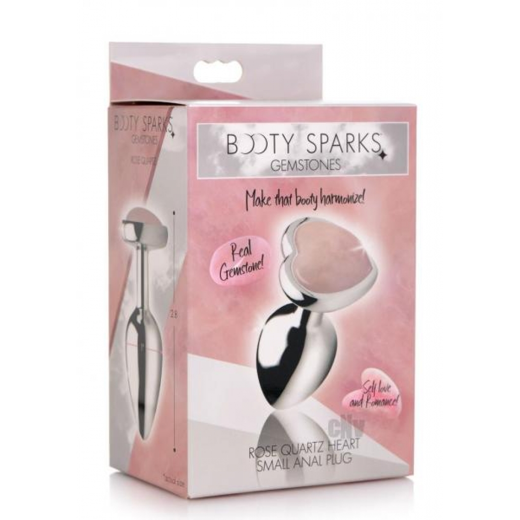 Booty Sparks Rose Quartz Heart Sm Plug - Anal Plugs