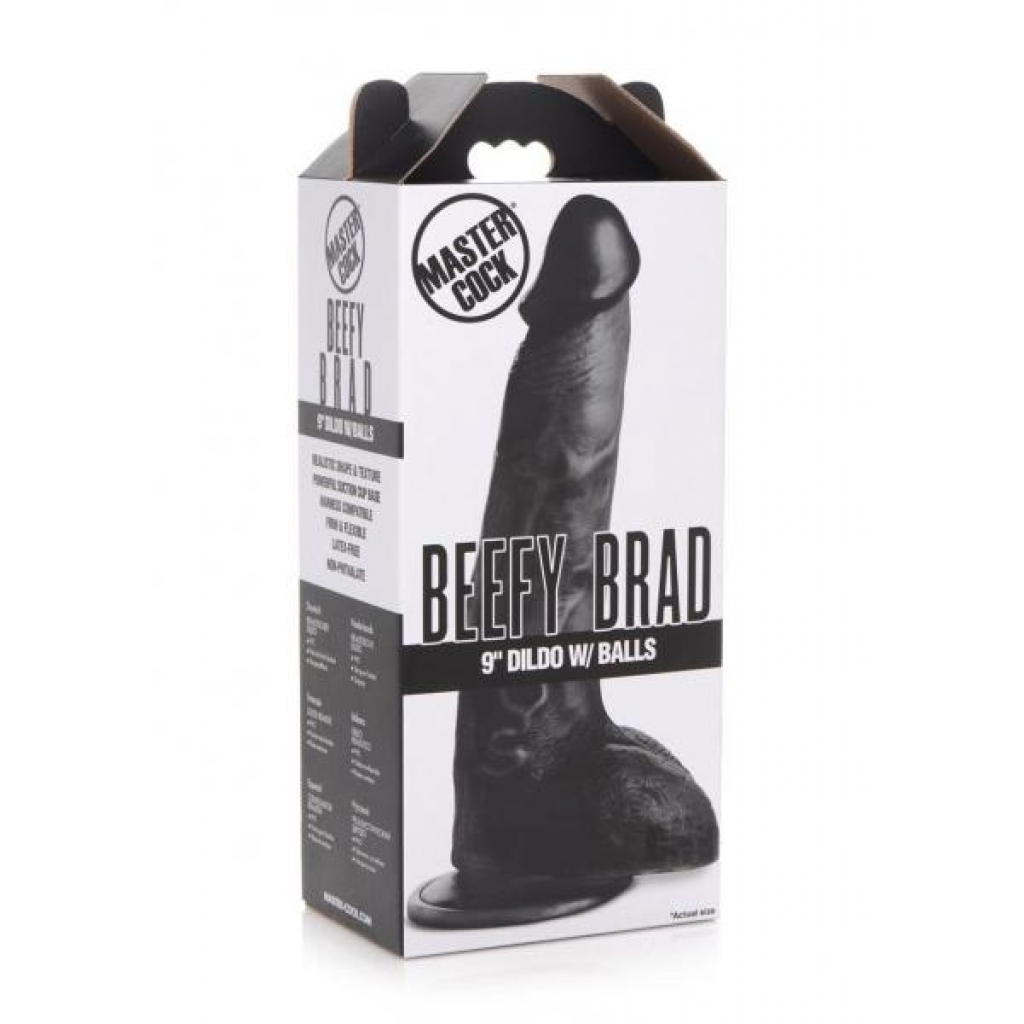 Mc Dildo With Balls 9 Black - Realistic Dildos & Dongs