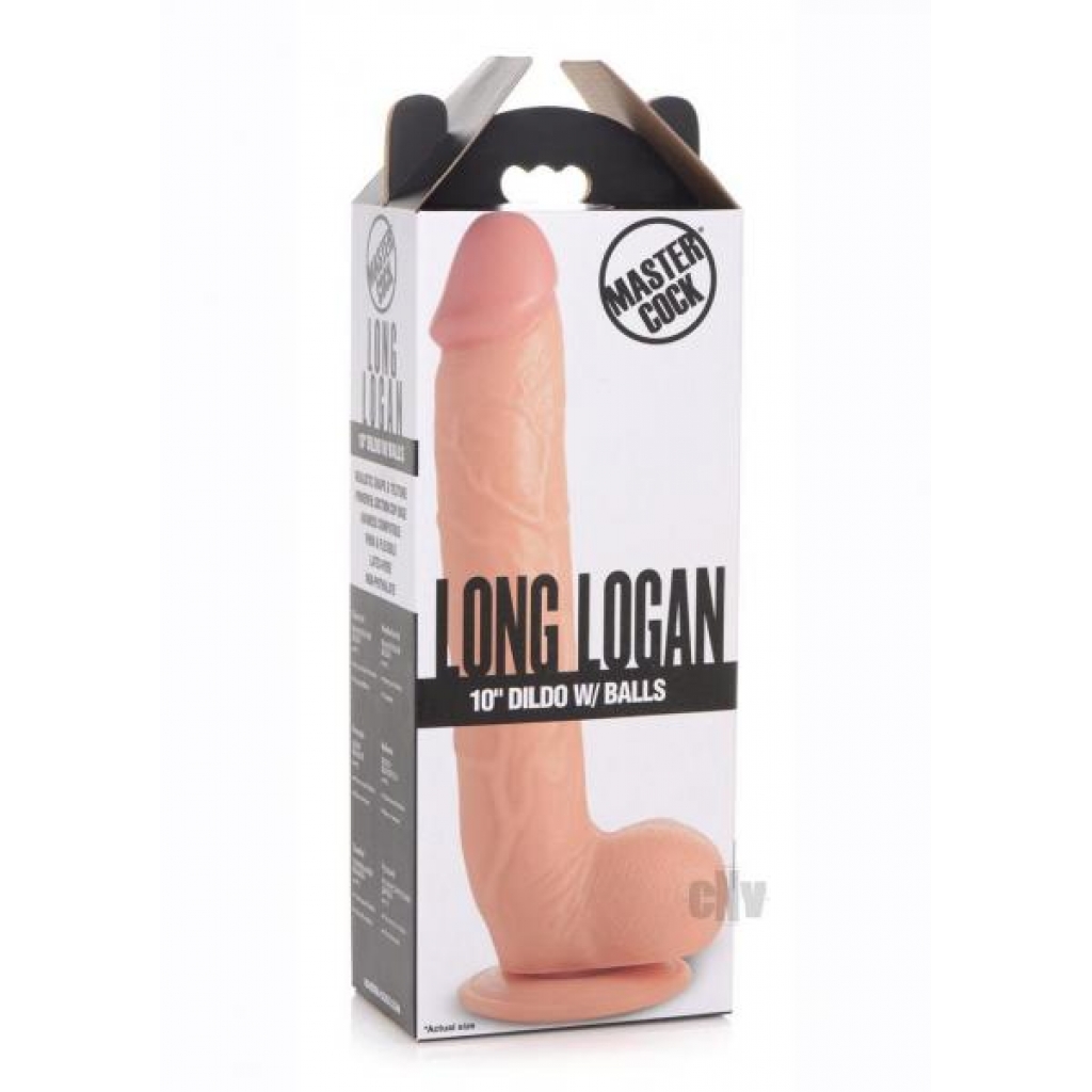 Mc Long Logan Dildo W/balls 10 Light - Huge Dildos