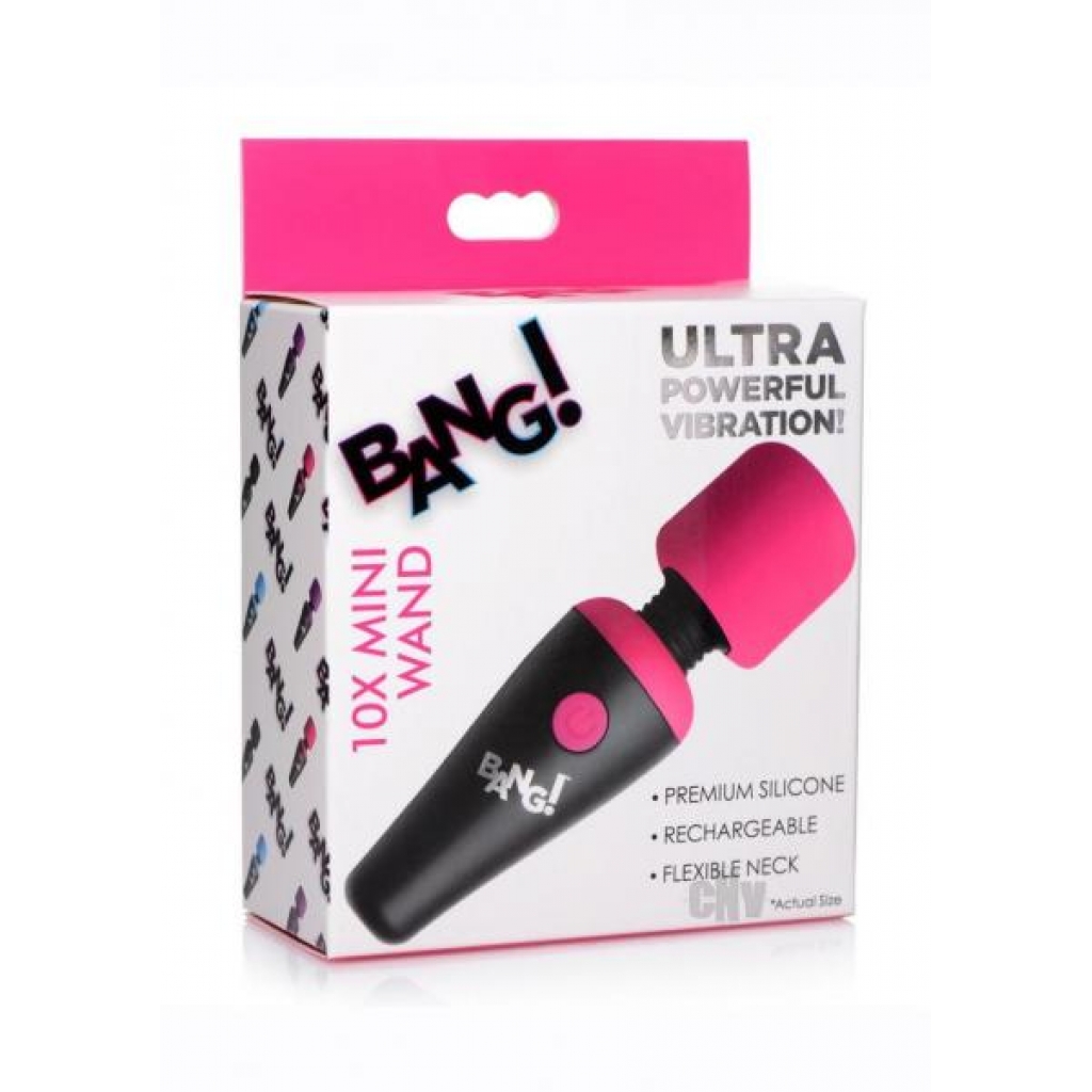 Bang 10x Vibe Mini Silicone Wand Pink - Body Massagers