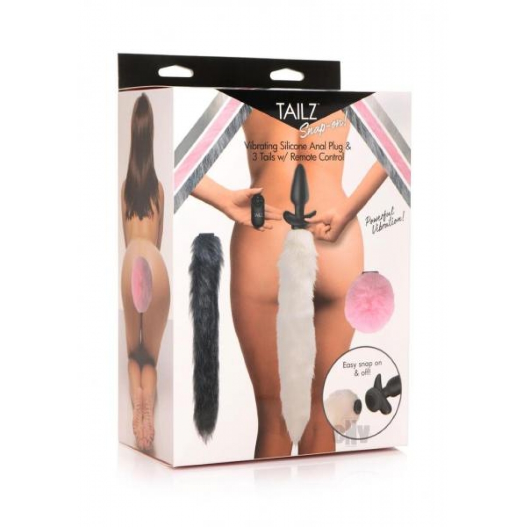 Tailz Vibe Plug And 3 Tails W/remote Set - Anal Plugs